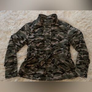 Banana Republic Green Camo Drawstring Utility Jacket